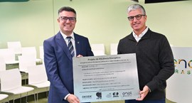 O diretor-geral do TRE-SP, André Pavim, e o presidente da Enel São Paulo, Guilherme Lencastre, s...