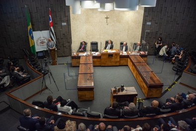 Auditório do TRE-SP recebeu no dia 11 de julho o ministro Alexandre de Moraes para a palestra de...
