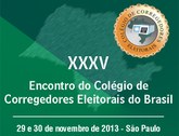 Banner do XXXV encontro do colégio de corregedores eleitorais do Brasil
