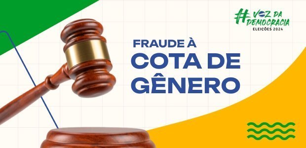 Corte do TRE-PR cassa 22 chapas em 16 municípios por fraude à cota de gênero nas Eleições 2024 banner com fundo branco (no centro), verde (em faixa diagonal no canto superior esquerdo) e amar...