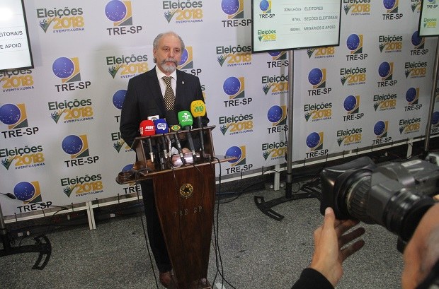 des. Carlos Eduardo Cauduro Padin entrevista 2o turno Coletiva na sala de imprensa