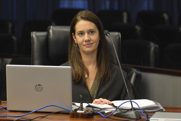 Dra. Danyelle Galvão em sua primeira sessão como juíza do TRE-SP, no dia 30/03/2023