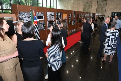 O presidente do TRT-2, Valdir Florindo, fez discurso durante a inauguração