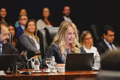 Plenário do TRE-SP durante a posse formal do novo presidente, des. Encinas Manfré