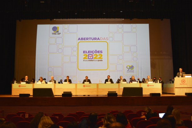 Mesa inicial do evento Abertura das Eleições 2022 Mesa inicial do evento Abertura das Eleições 2022