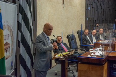 Auditório do TRE-SP recebeu no dia 11 de julho o ministro Alexandre de Moraes para a palestra de...