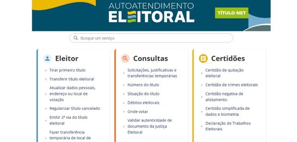 Nova página de Autoatendimento Eleitoral