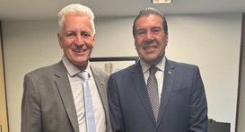O deputado Rogério Correia, presidente da Comissão de Finanças da Câmara, e o des. Silmar Fernandes
