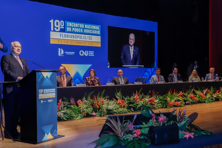 O evento foi aberto pelo presidente  do Supremo Tribunal Federal (STF) e do CNJ, ministro Edson ...