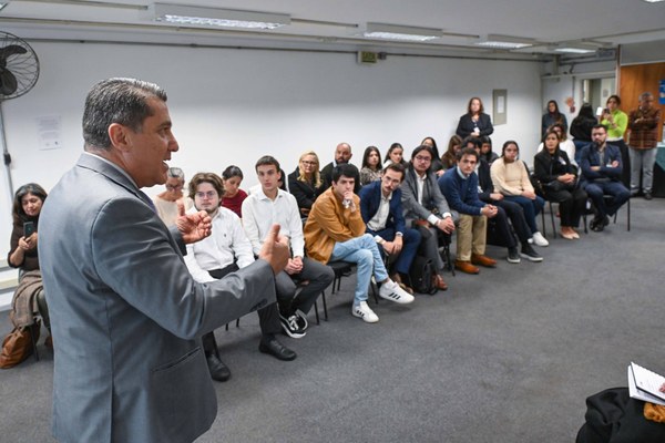 O jurista Marcus Elidius, que atuou na Corte no biênio 2017-2019, em palestra aos estudantes de Direito