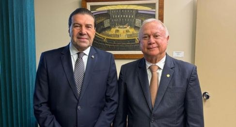 O presidente do TRE-SP e o deputado Paulo Azi, que preside a CCJ da Câmara O presidente do TRE-SP e o deputado Paulo Azi, que preside a CCJ da Câmara