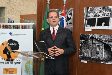 O presidente do TRT-2, Valdir Florindo, fez discurso durante a inauguração
