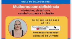 Banner digital informativo, de formato retangular horizontal, com informações sobre a palestra.