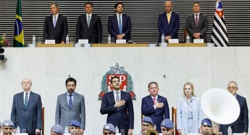 Presidente do TRE-SP prestigia homenagem ao ministro do STF André Mendonça na Alesp