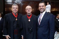 O presidente do TRE-SP, des. Waldir Sebastião de Nuevo Campos Junior, e o vice-presidente e corr...