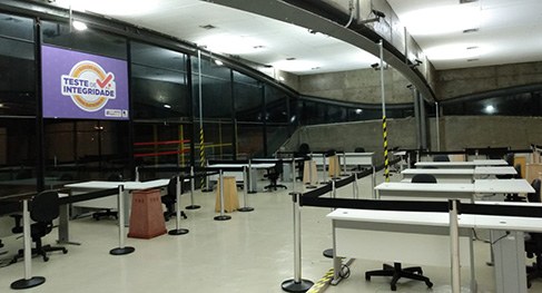 Sala preparada para o Teste de Integridade em São Paulo (SP), nas Eleições 2022 - TRE-SP Sala preparada para o Teste de Integridade em São Paulo (SP), nas Eleições 2022 - TRE-SP