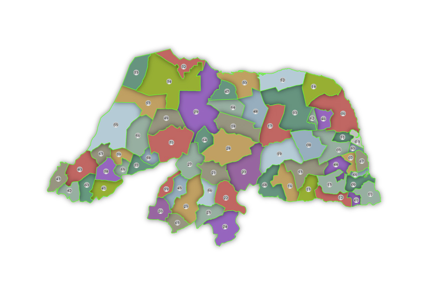 TRE-RN Mapa das zonas eleitorais do Estado — Justiça Eleitoral