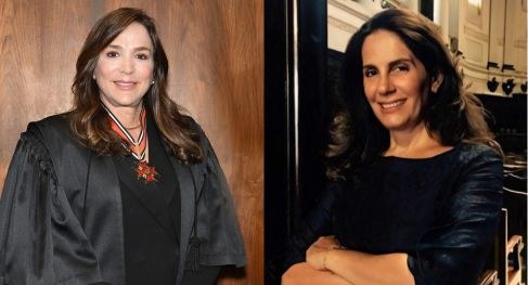 A desembargadora Claudia Lúcia Fonseca Fanucchi, ouvidora do TRE-SP, e a juíza Maria Domitila Prado Manssur, que atua como ouvidora substituta e ouvidora da Mulher
