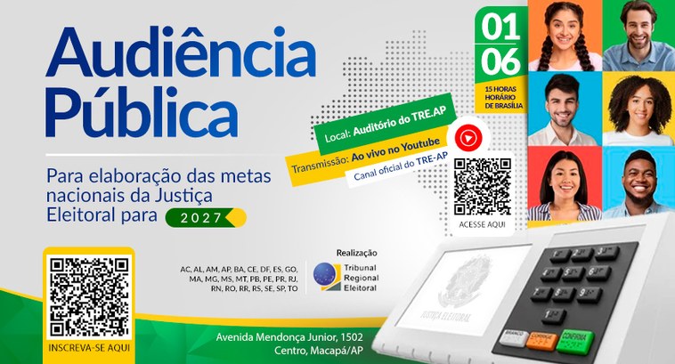 Cartaz digital informativo com fundo majoritariamente branco e detalhes nas cores verde, amarelo...