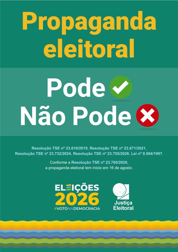Capa da cartilha do TRE-SP sobre propaganda eleitoral (Eleições 2026)