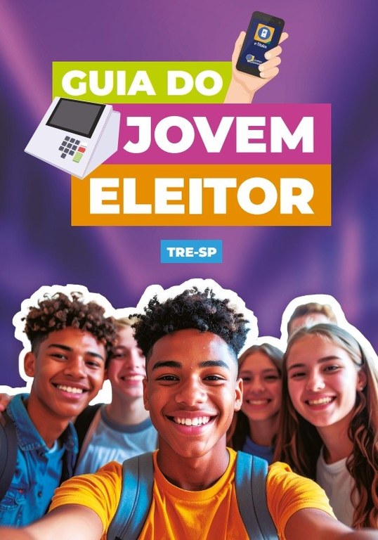 Capa Guia Jovem Eleitor TRE-SP Eleições 2026 Capa Guia Jovem Eleitor TRE-SP Eleições 2026
