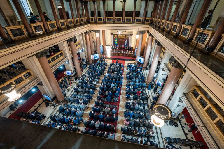Cerimônia de posse no Salão dos Passos Perdidos, no TJSP