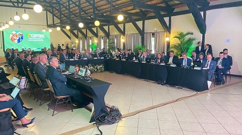 Reunião foi aberta pelos presidentes do TRE-SP e do Coptrel, desembargador Silmar Fernandes, e d...
