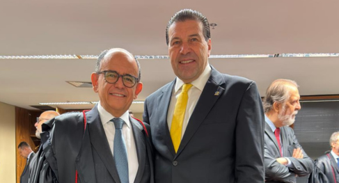 Desembargador Silmar Fernandes prestigia posse do novo corregedor-geral da Justiça Eleitoral TRE-SP