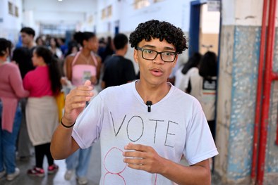 Cartaz estimulou a identificação biométrica