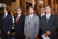Na foto; à esq.: o juiz-assessor da Presidência do Tribunal Regional Eleitoral de São Paulo (TRE...