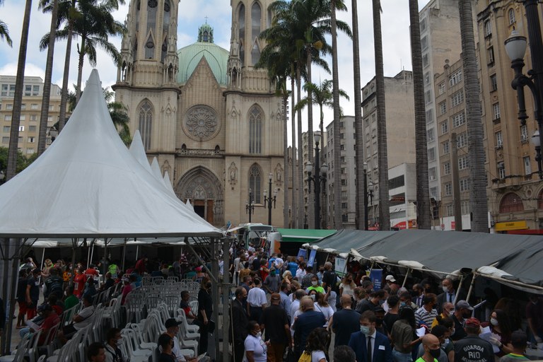 Mutirão Pop Rua Jud Sampa, na Praça da Sé