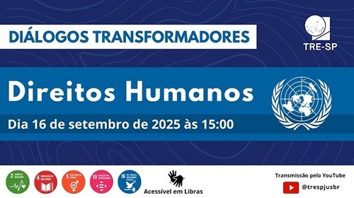 Novo videocast da série Diálogos Transformadores aborda o tema dos direitos humanos Transmissão ao vivo pelo YouTube ocorrerá nesta terça (16) às 15h
