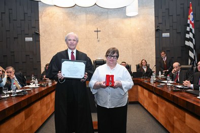 O desembargador Encinas Manfré e a subprocuradora-geral Paula Bajer Fernandes