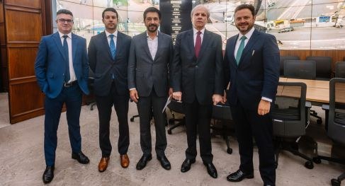 O diretor-geral do Tribunal, André Pavim; o juiz assessor da Presidência do TRE-SP, Renato Andra...