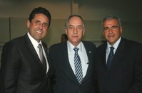 Da esq. p/ dir.: presidente eleito do TJD-SP, deputado estadual Delegado Olim; presidente do TRE...