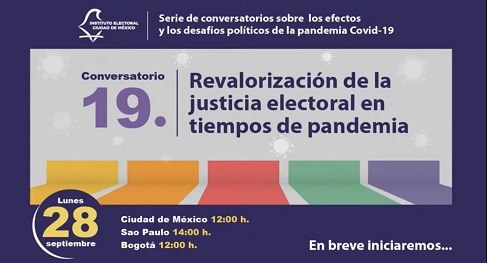  Encontro virtual foi promovido pelo Instituto Eleitoral da Cidade do México