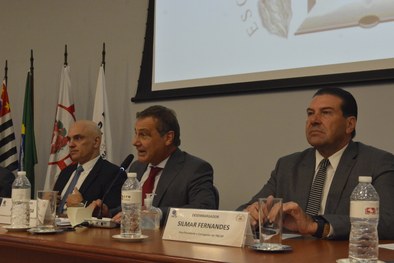 Presidente do TRE-SP, desembargador Paulo Galizia, no evento da Ejep
