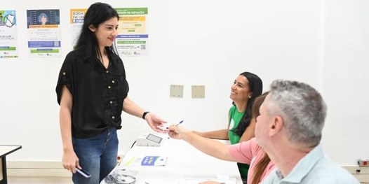 O presidente do TRE-SP, desembargador Silmar Fernandes, em coletiva para a imprensa na demonstra...