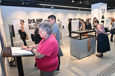 Servidores visitaram a reabertura da exposição