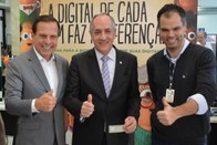 Na foto, da esq. p/ dir.: prefeito de São Paulo, João Doria; presidente do TRE-SP, des. Mário De...