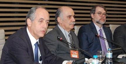 Corregedor do TRE-SP, Des. Mário Devienne Ferraz, Presidente do TRE-SP, Des. Mathias Coltro, e P...