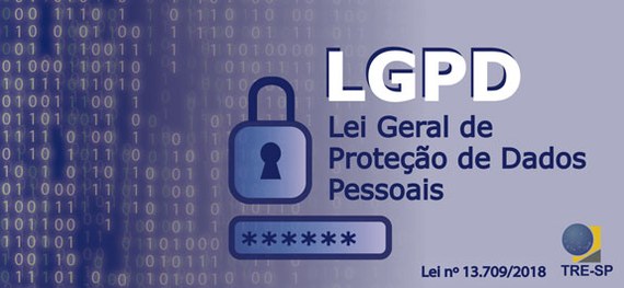identidade visual da página de divulgação da LGPD