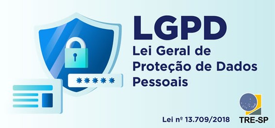 identidade visual da página de divulgação da LGPD