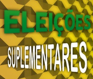 Imagem Eleições Suplementares 2014 contendo logo das eleições 2014 em fundo amarelo.