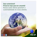 Imagem do post na página oficial do TRE-SP do Facebook - 06/01/2018 - Sustentabilidade