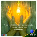 Imagem do post na página oficial do TRE-SP do Facebook - 08/12/2017 - Economize energia