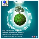 Imagem do post na página oficial do TRE-SP do Facebook - 19/01/2018 - Sustentabilidade