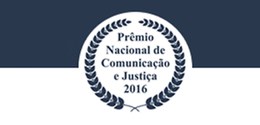 Imagem da logo do Prêmio Nacional de Comunicação e Justiça 2016