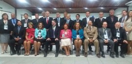 Autoridades presentes no 67º Encontro do Colégio de Presidentes dos TRE