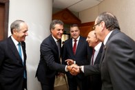 Na foto, da esq. p/ dir.: des. Mário Devienne, presidente do TRE-SP; Beto Richa,  governador do ...